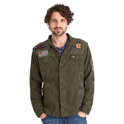Khaki mix it up military jacket